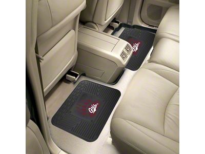 Molded Rear Floor Mats with University of Montana Logo (Universal; Some Adaptation May Be Required)