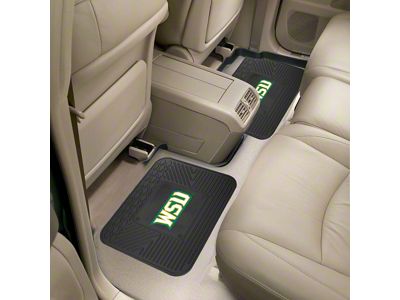 Molded Rear Floor Mats with Wright State University Logo (Universal; Some Adaptation May Be Required)