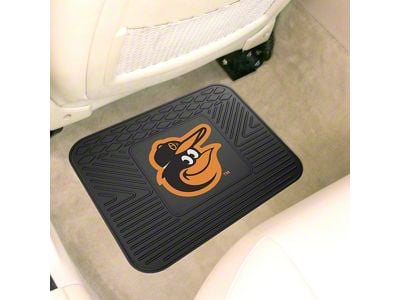 Utility Mat with Baltimore Orioles Logo; Black (Universal; Some Adaptation May Be Required)