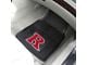Vinyl Front Floor Mats with Rutgers University Logo; Black (Universal; Some Adaptation May Be Required)