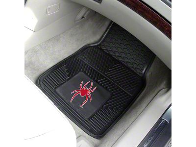 Vinyl Front Floor Mats with University of Richmond Logo; Black (Universal; Some Adaptation May Be Required)