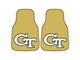 Carpet Front Floor Mats with Georgia Tech Logo; Gold (Universal; Some Adaptation May Be Required)