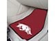 Carpet Front Floor Mats with University of Arkansas Logo; Cardinal (Universal; Some Adaptation May Be Required)