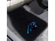 Embroidered Front Floor Mats with Carolina Panthers Logo; Black (Universal; Some Adaptation May Be Required)