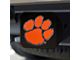 Hitch Cover with Clemson University Logo; Orange (Universal; Some Adaptation May Be Required)