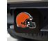 Hitch Cover with Cleveland Browns Logo; Orange (Universal; Some Adaptation May Be Required)