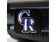 Hitch Cover with Colorado Rockies Logo; Black (Universal; Some Adaptation May Be Required)