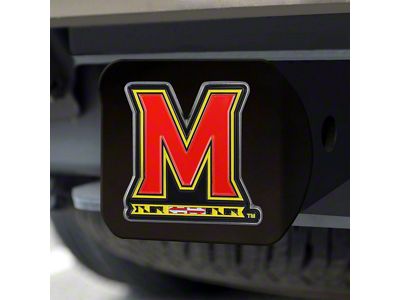 Hitch Cover with University of Maryland Logo; Red (Universal; Some Adaptation May Be Required)