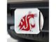 Hitch Cover with Washington State University Logo; Chrome (Universal; Some Adaptation May Be Required)