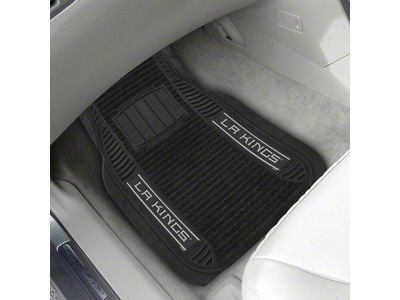 Molded Front Floor Mats with Los Angeles Kings Logo (Universal; Some Adaptation May Be Required)