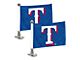 Ambassador Flags with Texas Rangers Logo; Blue (Universal; Some Adaptation May Be Required)