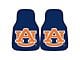 Carpet Front Floor Mats with Auburn University Logo; Navy (Universal; Some Adaptation May Be Required)