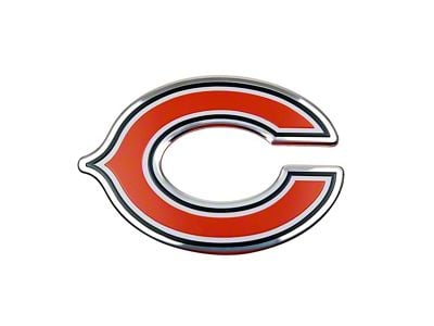 Chicago Bears Embossed Emblem; Orange (Universal; Some Adaptation May Be Required)