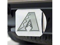 Hitch Cover with Arizona Diamondbacks Logo; Chrome (Universal; Some Adaptation May Be Required)