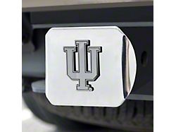 Hitch Cover with Indiana University Logo; Chrome (Universal; Some Adaptation May Be Required)