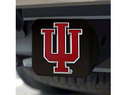 Hitch Cover with Indiana University Logo; Crimson (Universal; Some Adaptation May Be Required)