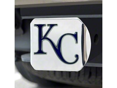 Hitch Cover with Kansas City Royals Logo; Chrome (Universal; Some Adaptation May Be Required)