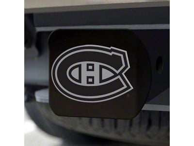 Hitch Cover with Montreal Canadiens Logo; Black (Universal; Some Adaptation May Be Required)