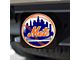 Hitch Cover with New York Mets Logo; Black (Universal; Some Adaptation May Be Required)