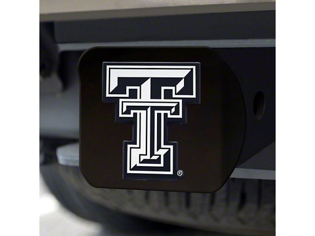 Hitch Cover with Texas Tech University Logo; Red (Universal; Some Adaptation May Be Required)