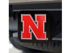 Hitch Cover with University of Nebraska Logo; Red (Universal; Some Adaptation May Be Required)