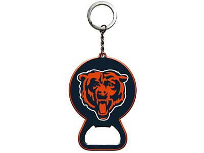 Keychain Bottle Opener with Chicago Bears Logo; Blue and Orange