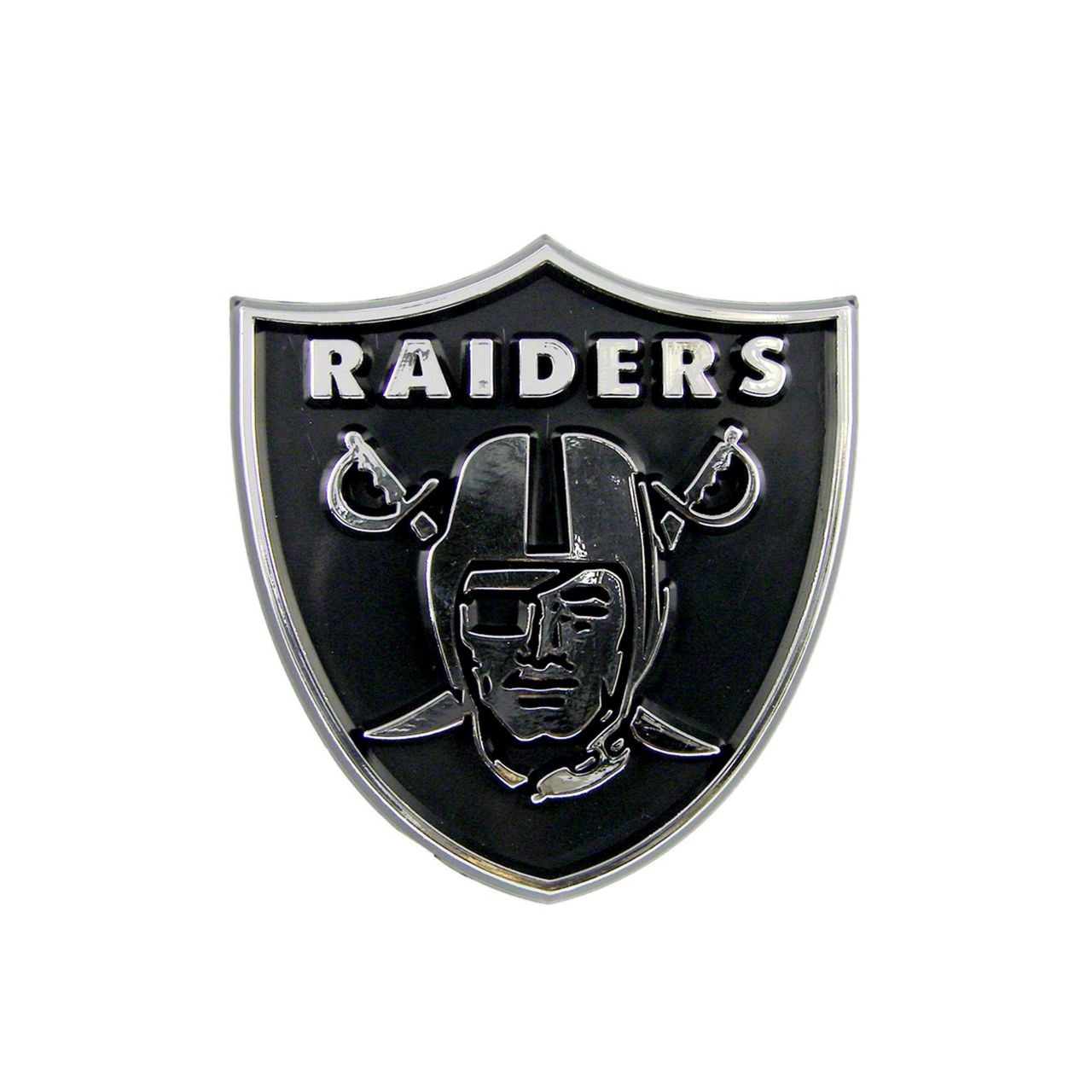 Tacoma Las Vegas Raiders Molded Emblem; Chrome (universal; Some 