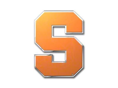 Syracuse University Embossed Emblem; Orange (Universal; Some Adaptation May Be Required)