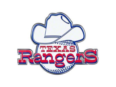 Texas Rangers Embossed Emblem; Red (Universal; Some Adaptation May Be Required)