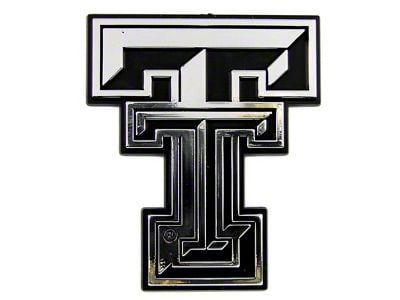 Texas Tech University Molded Emblem; Chrome (Universal; Some Adaptation May Be Required)