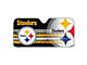 Windshield Sun Shade with Pittsburgh Steelers Logo; Multi Color (Universal; Some Adaptation May Be Required)