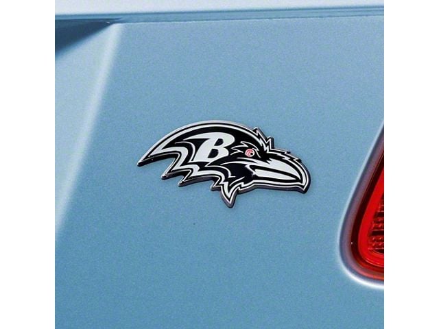 Baltimore Ravens Emblem; Chrome (Universal; Some Adaptation May Be Required)