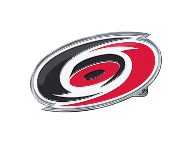 Carolina Hurricanes Embossed Emblem; Red (Universal; Some Adaptation May Be Required)