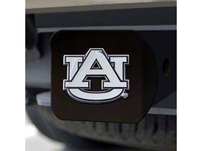 Hitch Cover with Auburn University Logo; Navy (Universal; Some Adaptation May Be Required)