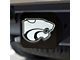 Hitch Cover with Kansas State University Logo; Black (Universal; Some Adaptation May Be Required)