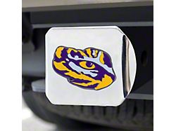 Hitch Cover with LSU Logo; Chrome (Universal; Some Adaptation May Be Required)