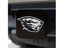 Hitch Cover with Oregon State University Logo; Black (Universal; Some Adaptation May Be Required)