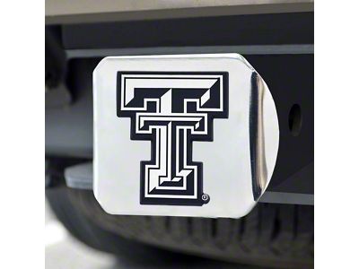 Hitch Cover with Texas Tech University Logo; Chrome (Universal; Some Adaptation May Be Required)