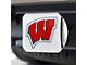 Hitch Cover with University of Wisconsin Logo; Chrome (Universal; Some Adaptation May Be Required)