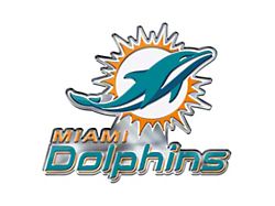 Miami Dolphins Embossed Emblem; Aqua (Universal; Some Adaptation May Be Required)