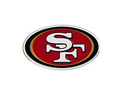 San Francisco 49ers Embossed Emblem; Red (Universal; Some Adaptation May Be Required)