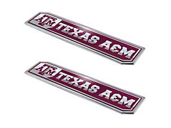 Texas A&M University Embossed Emblems; Maroon (Universal; Some Adaptation May Be Required)