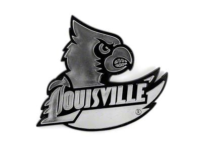 University of Louisville Molded Emblem; Chrome (Universal; Some Adaptation May Be Required)