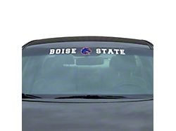 Windshield Decal with Boise State University Logo; White (Universal; Some Adaptation May Be Required)