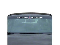 Windshield Decal with University of Arizona Logo; White (Universal; Some Adaptation May Be Required)