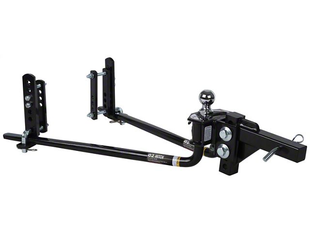 e2 10K Round Bar Weight Distributing Receiver Hitch with Built-In Sway Control (Universal; Some Adaptation May Be Required)