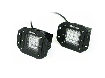 FCKLightBars Dual Purpose Chase Flush Mount 3-Inch LED Light Pods; Amber/White (Universal; Some Adaptation May Be Required)