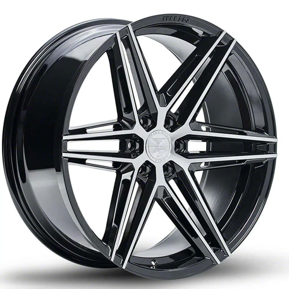 Ferrada Wheels Titan FT4 Machine Black 6-Lug Wheel; 22x9.5; 25mm Offset ...