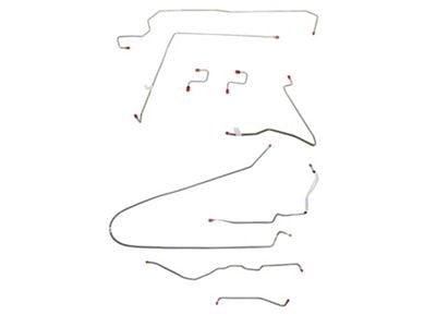 Fine Lines Complete Brake Line Kit; Steel (95-96 Jeep Grand Cherokee ZJ w/ Disc Brakes)