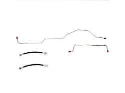 Fine Lines Dana 35 Rear Disc Brake Lines; Stainless (97-06 Jeep Wrangler TJ w/ Rear Disc Brakes)